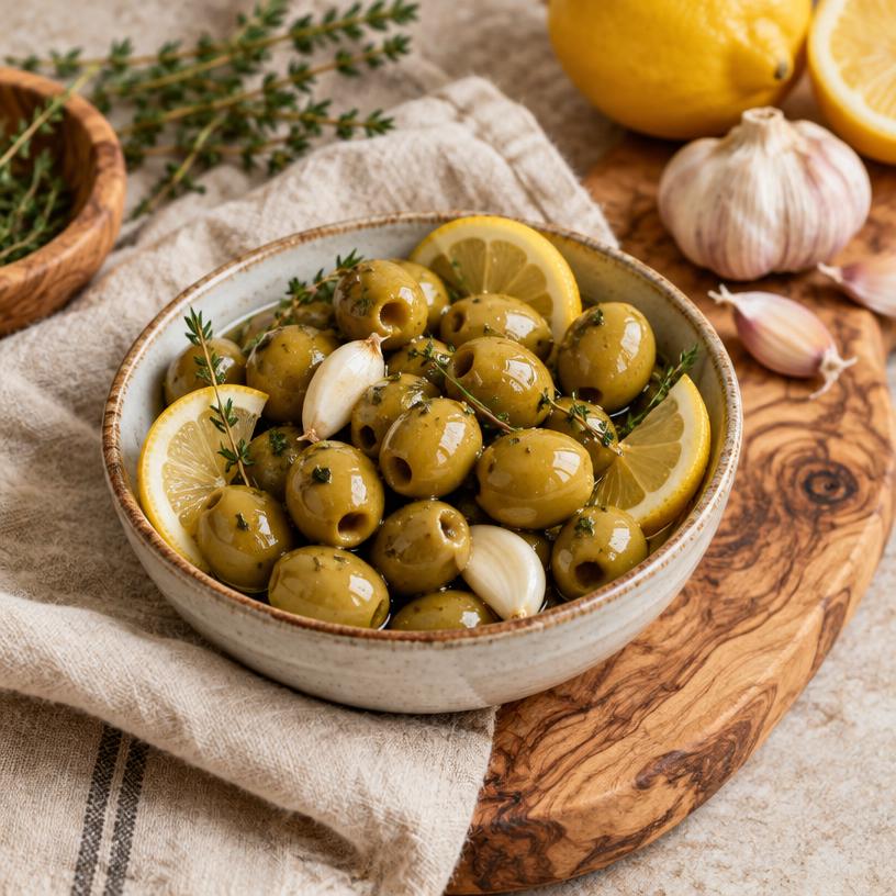 Aceituna Manzanilla aliñada